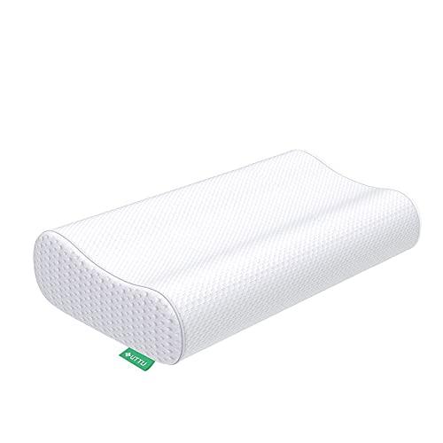 UTTU oreiller mémoire de forme réglable 4 hauteurs, housse bambou 60 x 35 cm